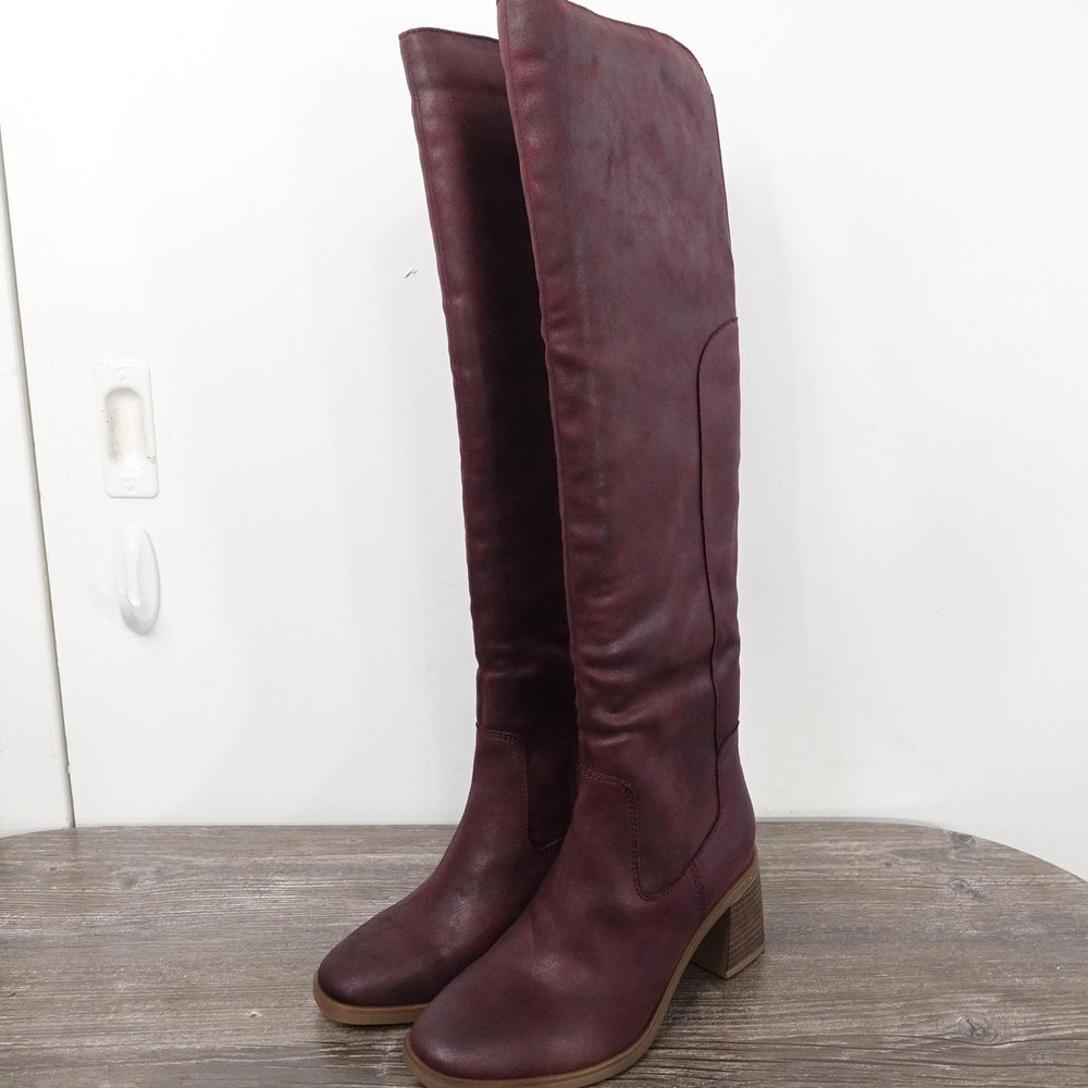 New! Frye & Co Lyanna Boots Womens Size 6 Red Over The Knee Riding Boot‎